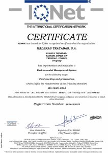 IQNET - ENVIRONMENTAL MANAGEMENT AND QUALITY CERTIFICATE